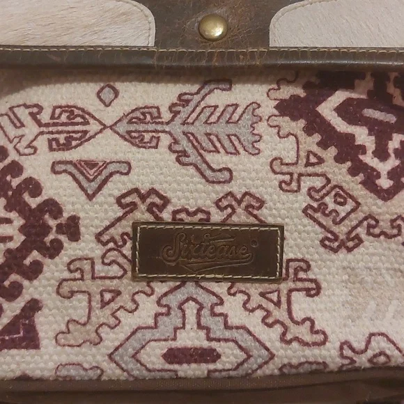 Sixtease Leather and Cotton Knapsack Backpack Recycled Material - Picture 4 of 12